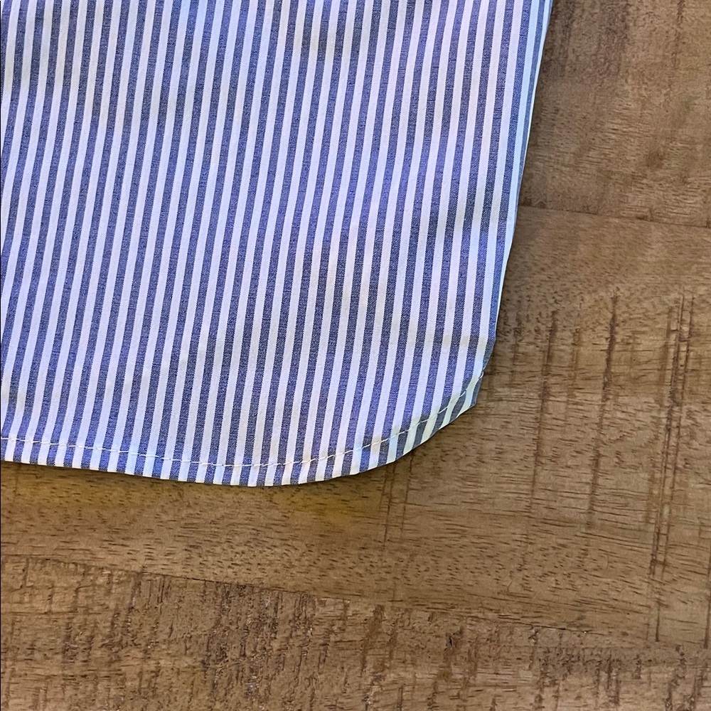 Slim Tommy Hilfiger Men's Blue Striped Shirt Size Small - Picture 9 of 9
